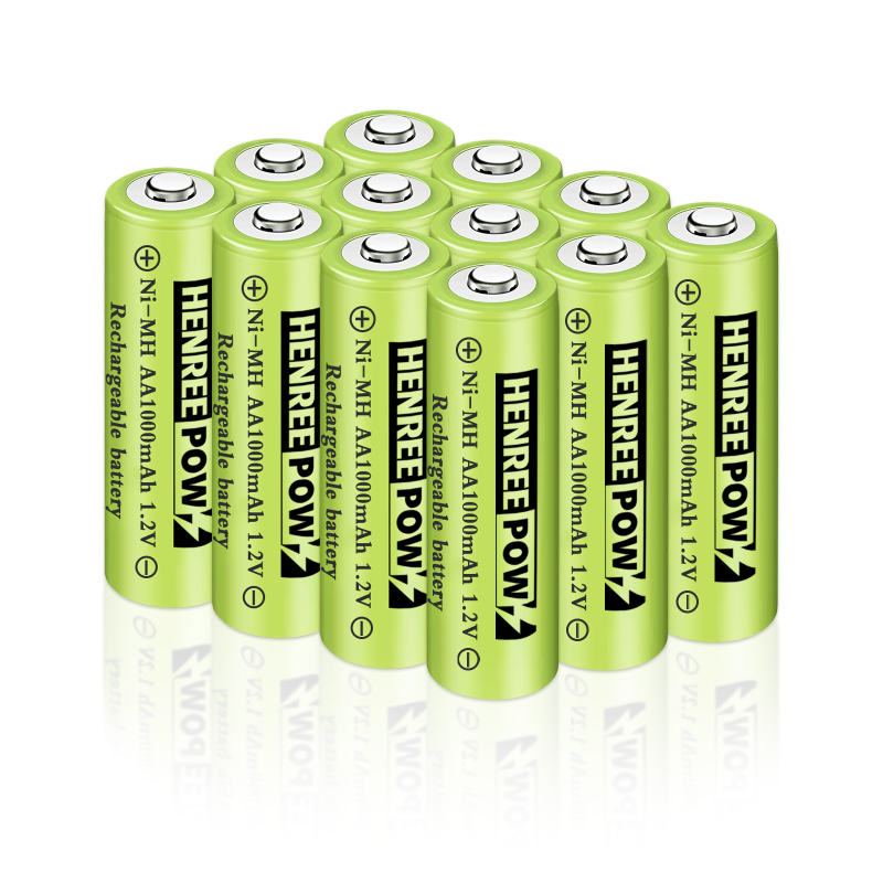 Henreepow 1.2V 600mAh AA NI-MH Baterias recarregáveis