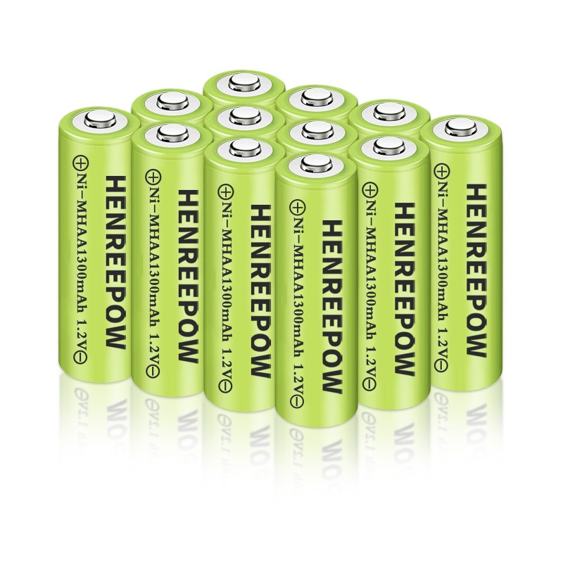 Henreepow 1.2V 1300mAh AA NI-MH Baterias recarregáveis